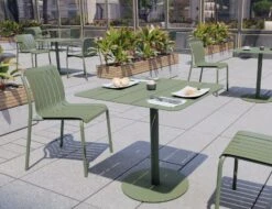 LEVEL Roku Outdoor Dining Chair In Matt Eucalyptus Green - No Cushion -Level Furniture Outlet Store roku diningchair green 1