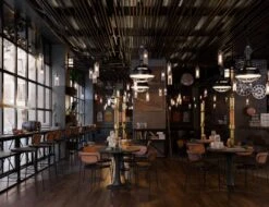 LEVEL Rylie Chair - Padded Seat And American Walnut Backrest - Black Vegan Leather Seat -Level Furniture Outlet Store rylie range lifestyle3 8e0c7ab3 d4da 4f41 a1a3 6afcec257f27