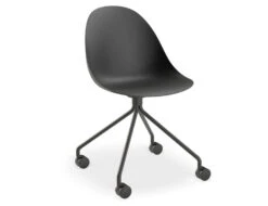 LEVEL Pebble Chair Black With Shell Seat - 4 Post Stackable -Level Furniture Outlet Store senchuan black office chair 1
