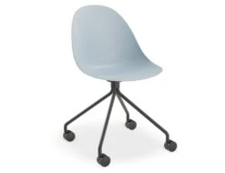 LEVEL Pebble Chair Pale Blue With Shell Seat - Swivel Base - Black -Level Furniture Outlet Store senchuan blue office chair 1 e169fc3e 2195 4d2f a6fd 9bff4fe29006