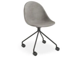 LEVEL Pebble Chair Grey Upholstered Vintage Seat - Sled Base - Black 15 LEVEL Pebble Chair Grey Upholstered Vintage Seat - Sled Base - Black -Level Furniture Outlet Store senchuan grey leather office chair 1 shinier