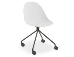 LEVEL Pebble Chair White With Shell Seat - Sled Stackable Base - Black -Level Furniture Outlet Store senchuan white office chair 1 2aeb48e4 353d 4faa 8acb 835df1b5c3ee