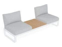LEVEL Fino Config B - Outdoor Modular Sofa In Matt White Aluminium With Light Grey Cushions 17 LEVEL Fino Config B - Outdoor Modular Sofa In Matt White Aluminium With Light Grey Cushions -Level Furniture Outlet Store teak trays middle 9a8563ec 915f 44d1 875d 701ee0fcfaa8