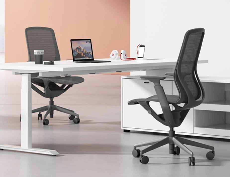 Level Furniture Outlet Store -Level Furniture Outlet Store two office chairs at white desk 1