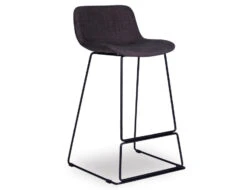 LEVEL Umbria Stool - Black - Charcoal Fabric