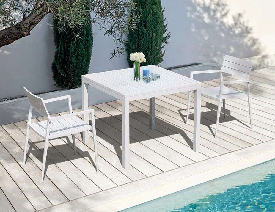 LEVEL Halki Table - Outdoor - 90cm X 90cm - White 1 LEVEL Halki Table - Outdoor - 90cm X 90cm - White