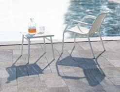 LEVEL Roku Outdoor Lounge Chair In Matt White -Level Furniture Outlet Store white lounge modern outdoor