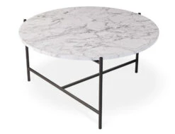 LEVEL Nexus Marble Coffee Table - White Carrara -Level Furniture Outlet Store white marble round large coffee table