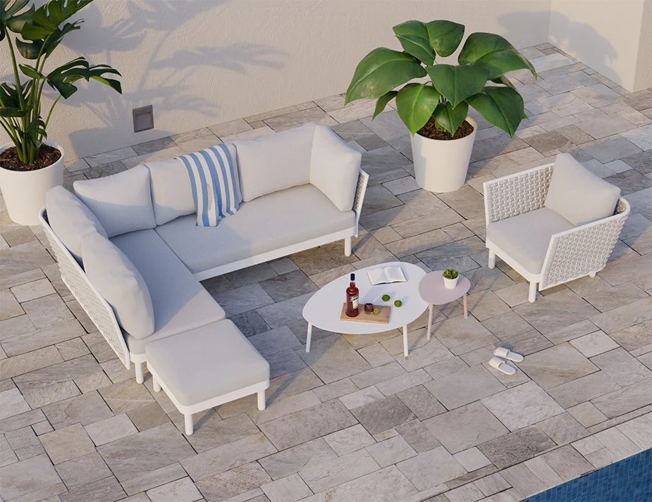 LEVEL Cetara Side Table - Outdoor - Pale Blush 6 LEVEL Cetara Side Table - Outdoor - Pale Blush - Image 6