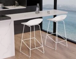 LEVEL Pop Stool - White Frame And Shell Seat -Level Furniture Outlet Store white pop stool in situ 2 e3f46afc 13ee 47fd 877c 5ab0afe2efc6