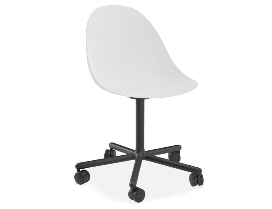 LEVEL Pebble Chair White With Shell Seat - 4 Post Stackable Base - White 8 LEVEL Pebble Chair White With Shell Seat - 4 Post Stackable Base - White - Image 8