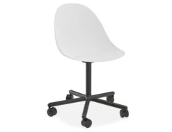 LEVEL Pebble Chair White With Shell Seat - Swivel Base - Black -Level Furniture Outlet Store white swivel castor pebble MAIN f25657c4 6f2e 4938 8dde 381b02c5af1d