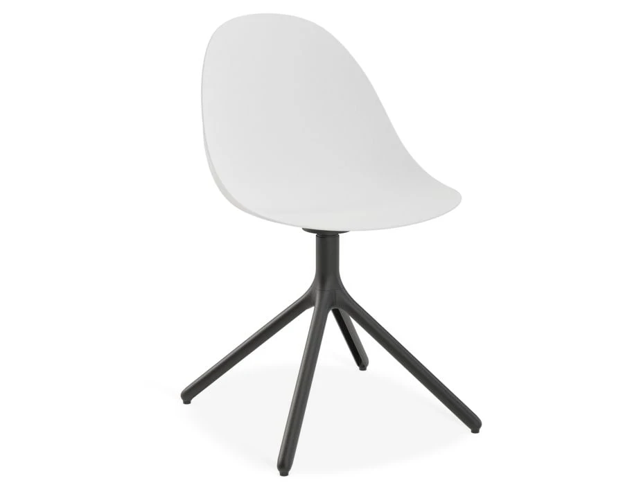 LEVEL Pebble Chair White With Shell Seat - 4 Post Stackable Base - White 7 LEVEL Pebble Chair White With Shell Seat - 4 Post Stackable Base - White - Image 7