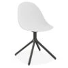 LEVEL Pebble Chair White With Shell Seat - Swivel Base - Black