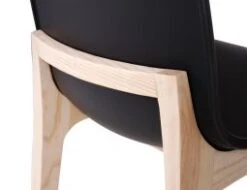 LEVEL Ara Stool - Natural - Black Shell -Level Furniture Outlet Store wood back 7575c21d 3418 47ba ae13 d98b1237b13f