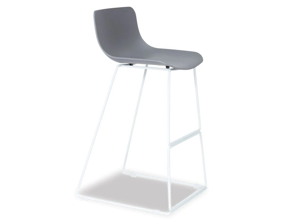 LEVEL Umbria Stool - White - Grey Shell 1 LEVEL Umbria Stool - White - Grey Shell