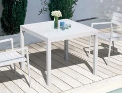 LEVEL Halki Table - Outdoor - 90cm X 90cm - White 5 LEVEL Halki Table - Outdoor - 90cm X 90cm - White -Level Furniture Outlet Store yes